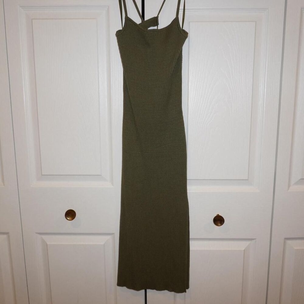 Abercrombie-fitch Women's Green and Khaki Dress
